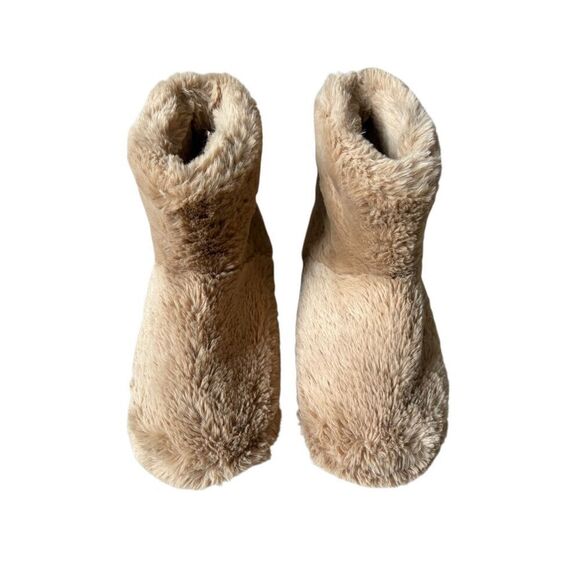 Aerie AEO Bootie Faux Fur Slipper Size M Tan Ankle - Picture 2 of 7
